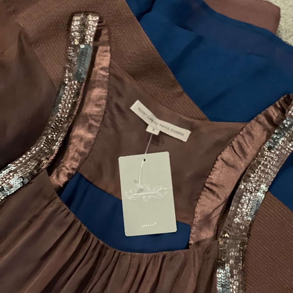 Rohit Gandhi-Rahul Khanna Sequined Trimmed Sleeveless Racerback A-line Dress